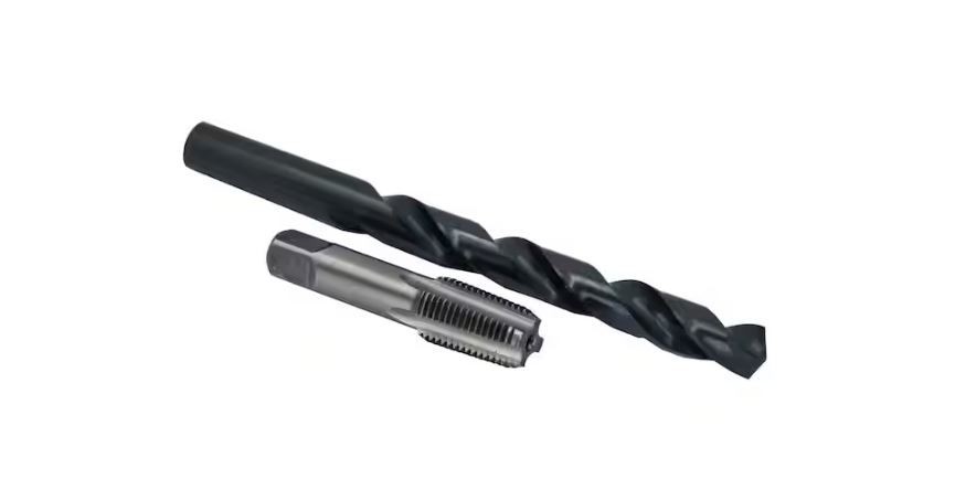1/4 in Carbon Steel NPT Pipe Tap & 7/16 in HSS Drill Bit Set 2-Piece Threading