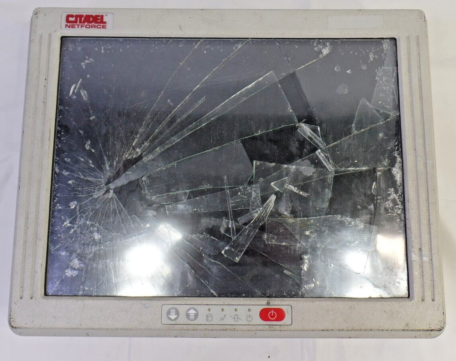 Citadel Netforce Rugged Industrial Computer Monitor BAD Screen~ PARTS/ REPAIR