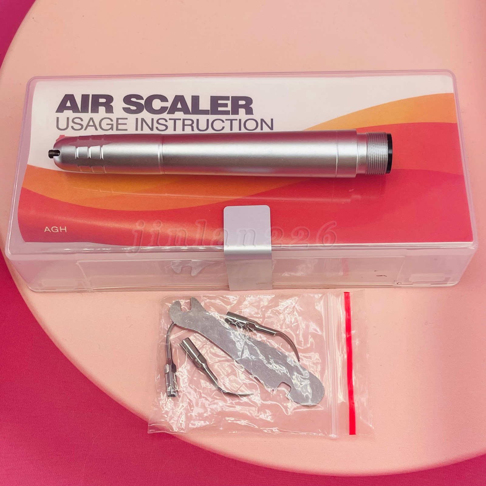 Dental Ultrasonic Air Perio Scaler Handpiece Hygienist 2/4Hole W/ 3 Scaling Tips