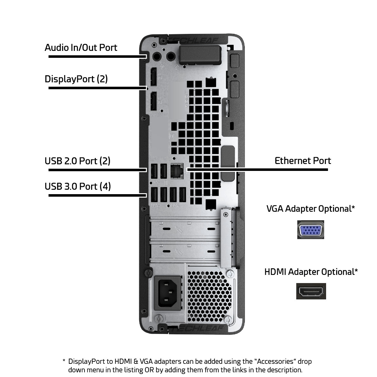 HP Desktop PC i5 8th Hexa Core, 16GB RAM, 256GB NVMe SSD, Windows 11 Pro
