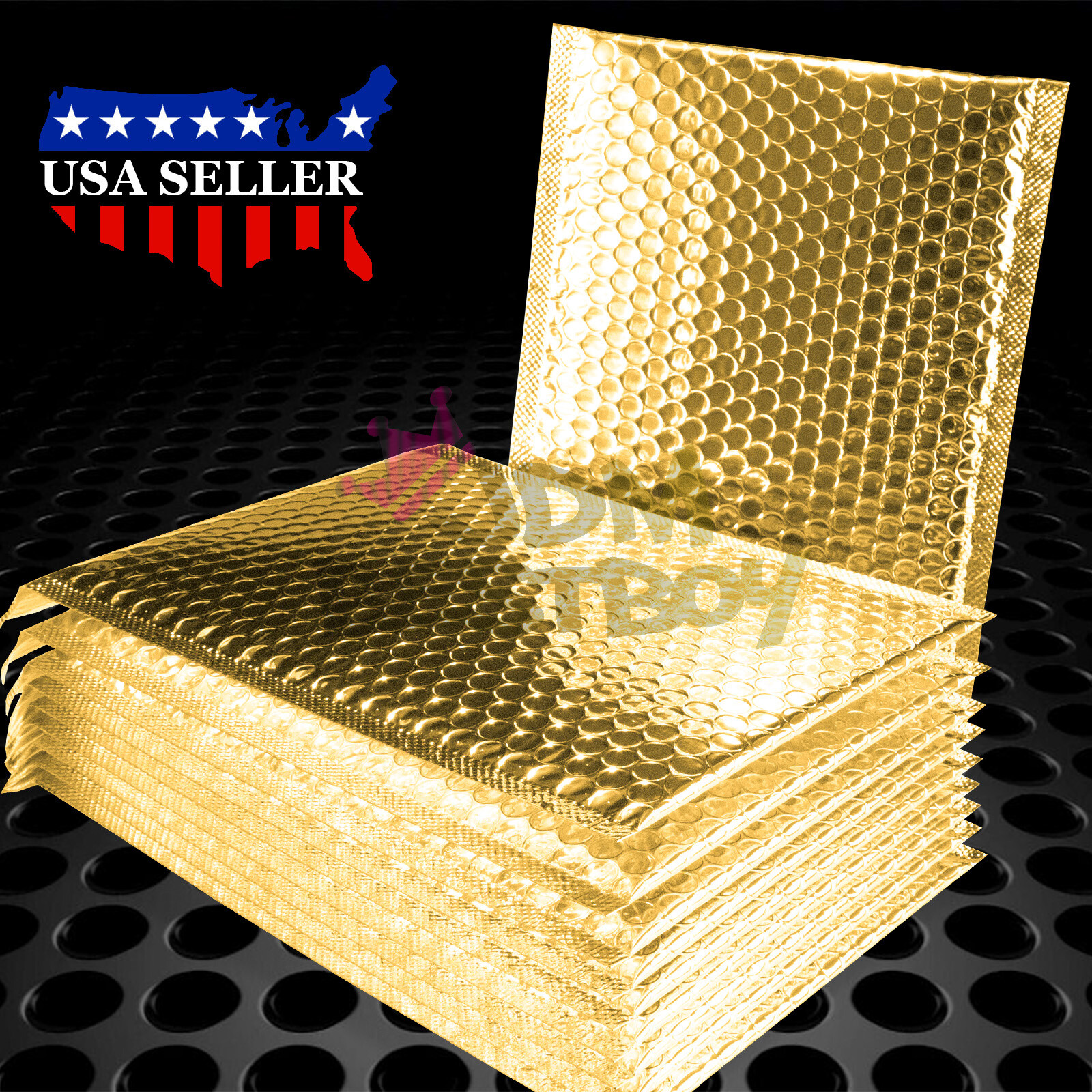 ANY SIZE Metallic Gold Poly Bubble Padded Mailers Shipping Envelopes Bag Kraft