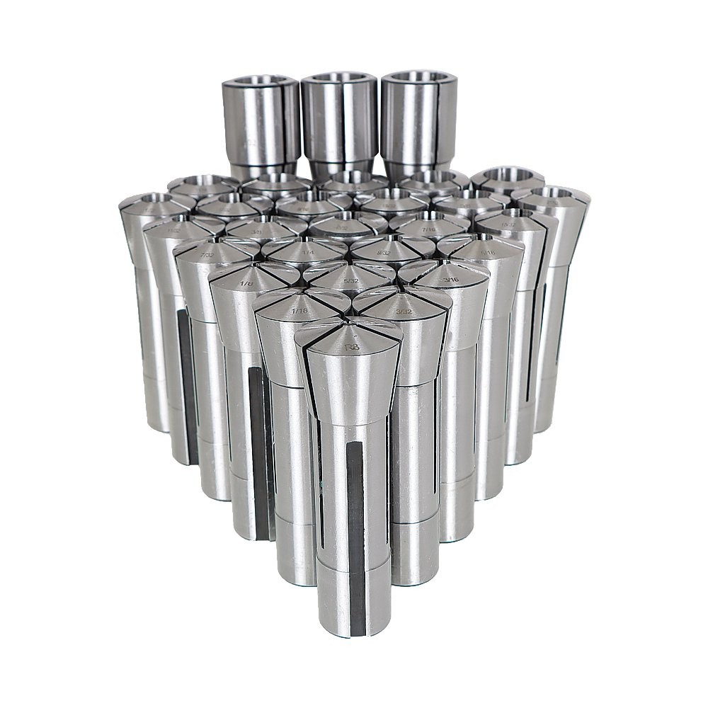 29Pcs R8 Spring Collet Set Fractional 1/32″ To 1″ High Precision for Bridgeport