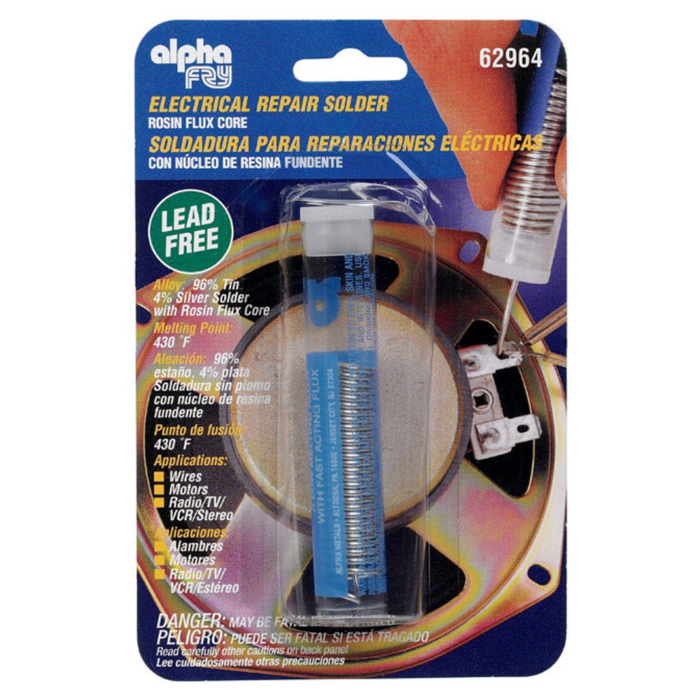 Alpha Fry 0.05 oz Lead-Free Repair Solder 0.062 in. D Tin/Silver 1 pc