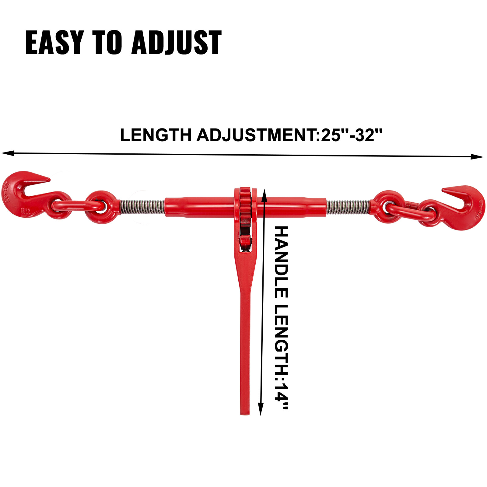 VEVOR 4 Pack Ratchet Binder 3/8″-1/2″ Chain Load Binders 9215lbs for Tie Down