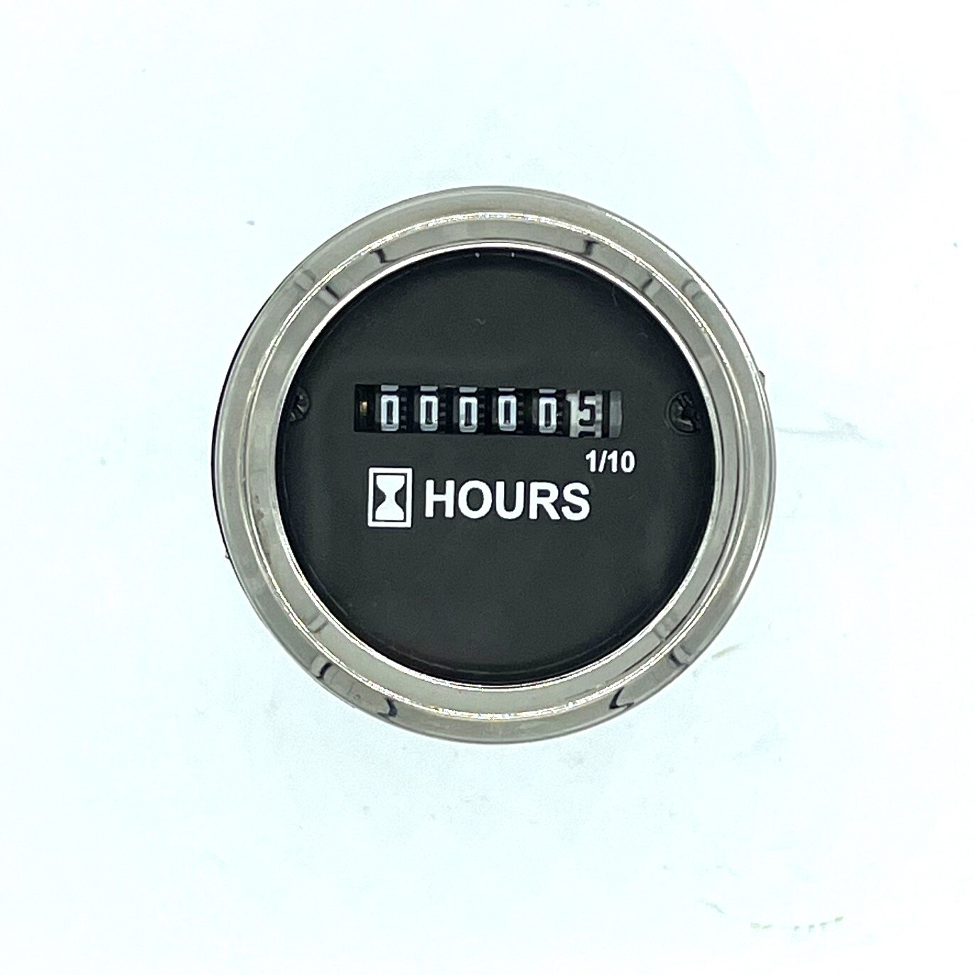 Universal Mechanical Hour Meter Gauge 2.00» Chrome Bezel 6V/12V/24V 3007-0563