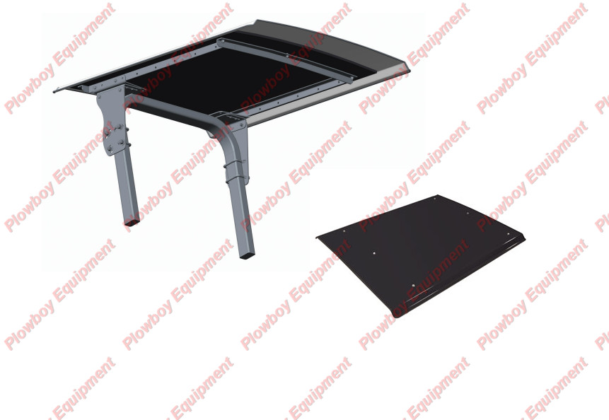 Metal Black Canopy for FORD NEW HOLLAND Tractor ROPS W/ Brackets 46.5″ x 58″ NEW