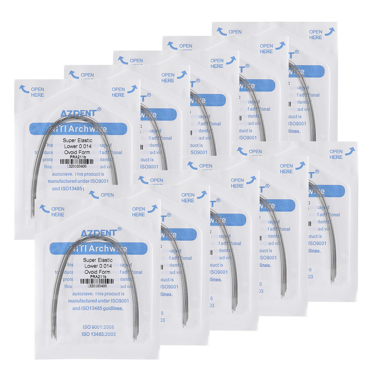 5Packs Dental Orthodontic Arch Wire Super Elastic Niti ROUND 016Lower AZDENT