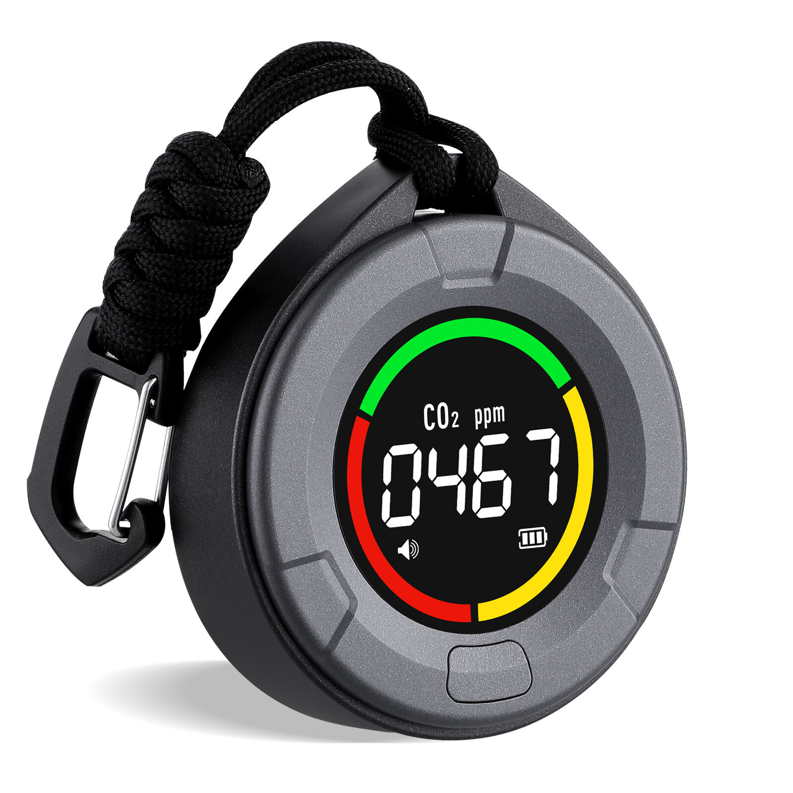 Portable CO2 Detector Mini Indoor Monitor NDIR Sensor Alarm Calibration LCD Home