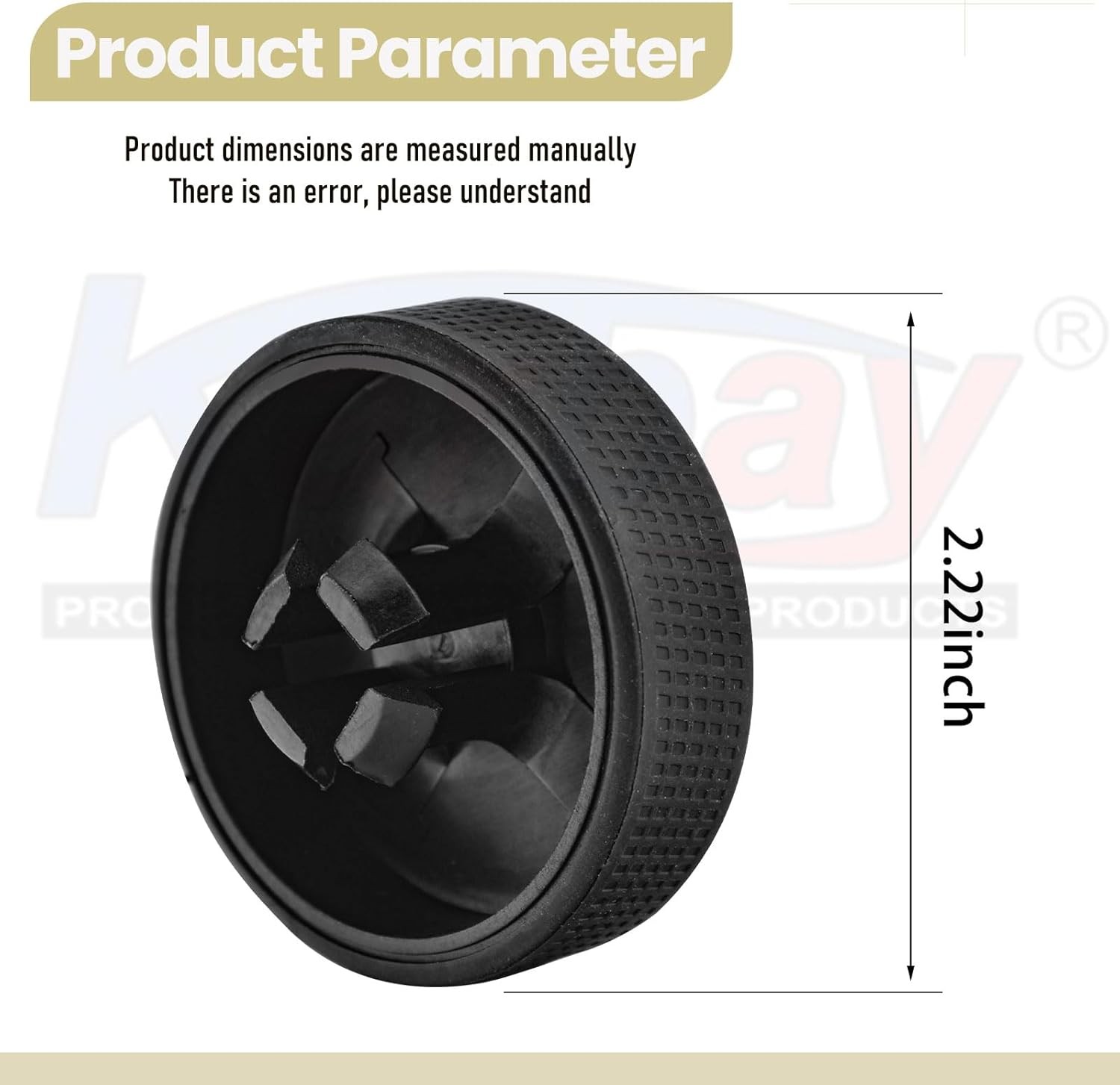 2 Pack Upgraded Replacement Wheel for Ryobi Cordless Stick Vacuum 18v BLACK