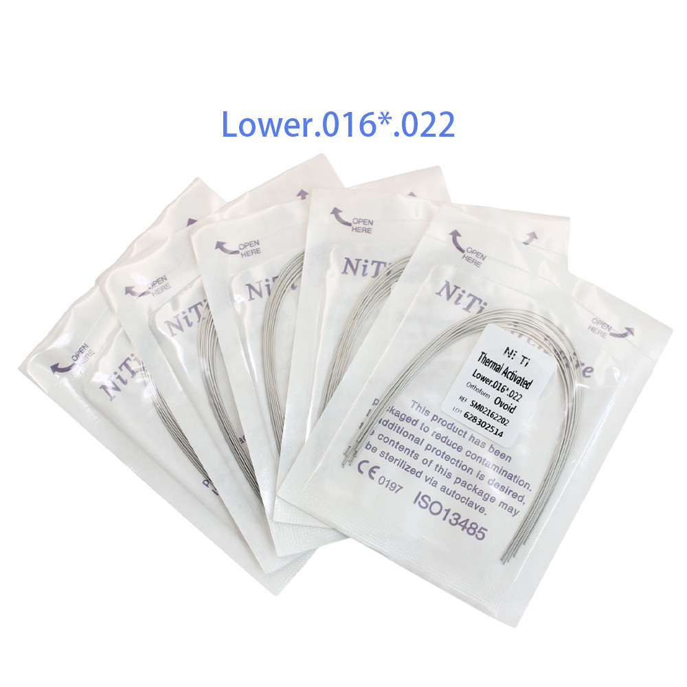 Dental Ortho Heat Thermal Activated Niti Rectangular Arch Wire Ovoid Form