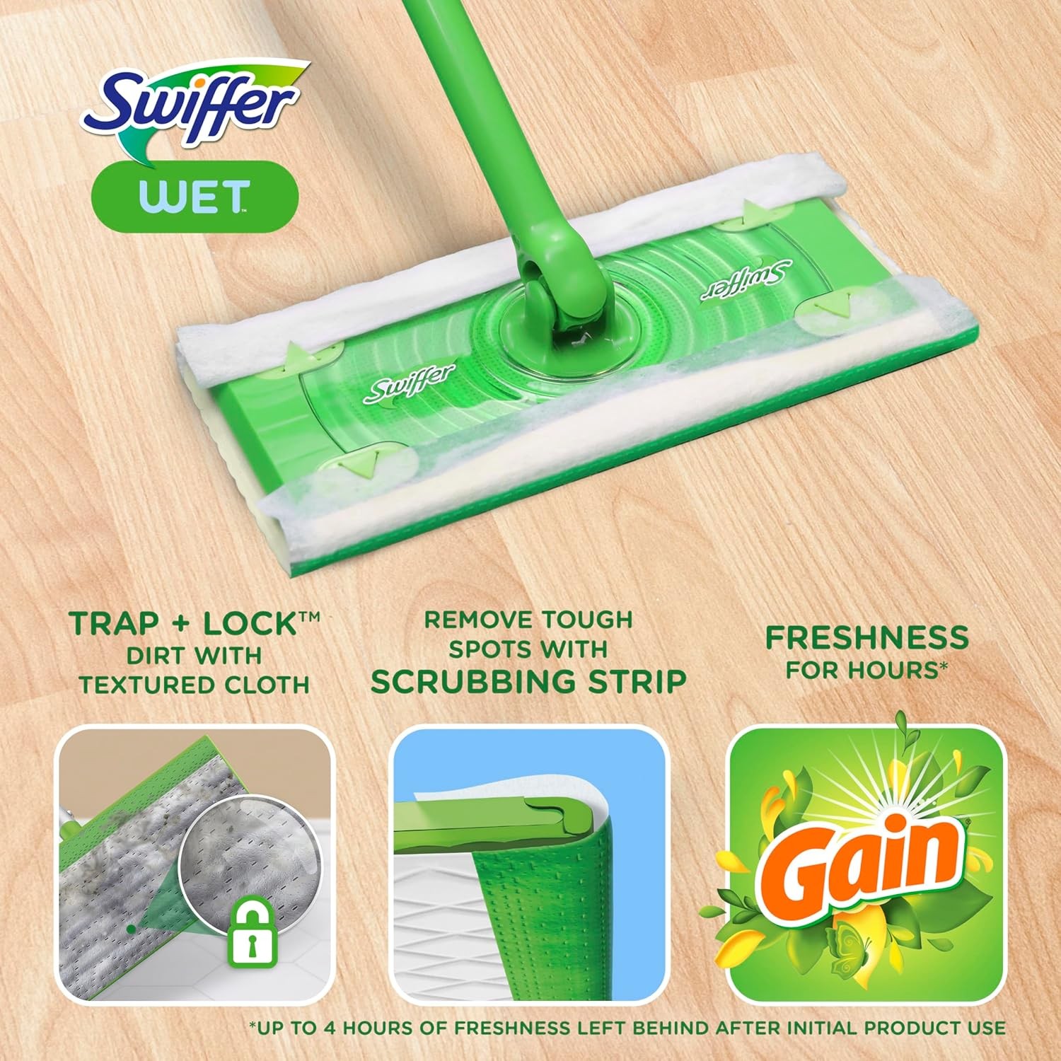 Swiffer Sweeper Wet Mopping Cloths, Multi-Surface Floor 24 Count (Pack of 1)