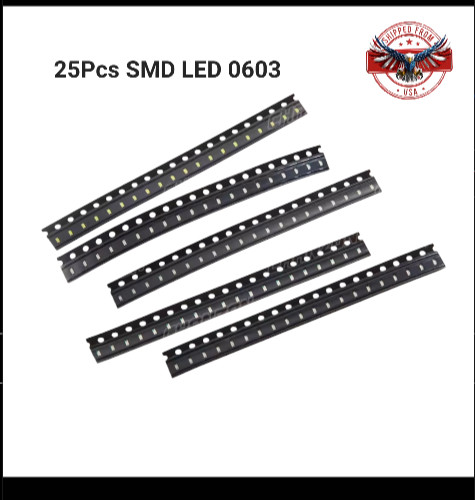 25Pcs SMD LED 0603 Light Emitting Diodes Nano High Quality Bright Chip