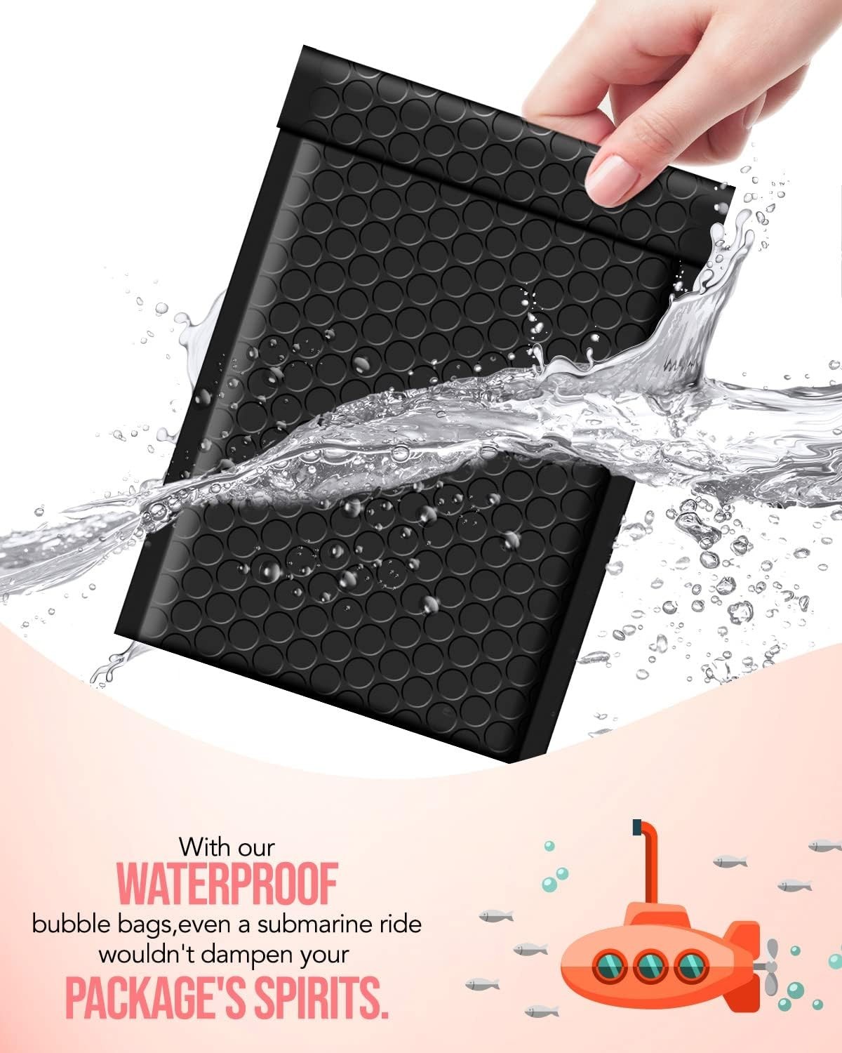 100x Poly Bubble Mailers Padded Envelope Mailing Bags Self-Seal 4×8» & 6×10»