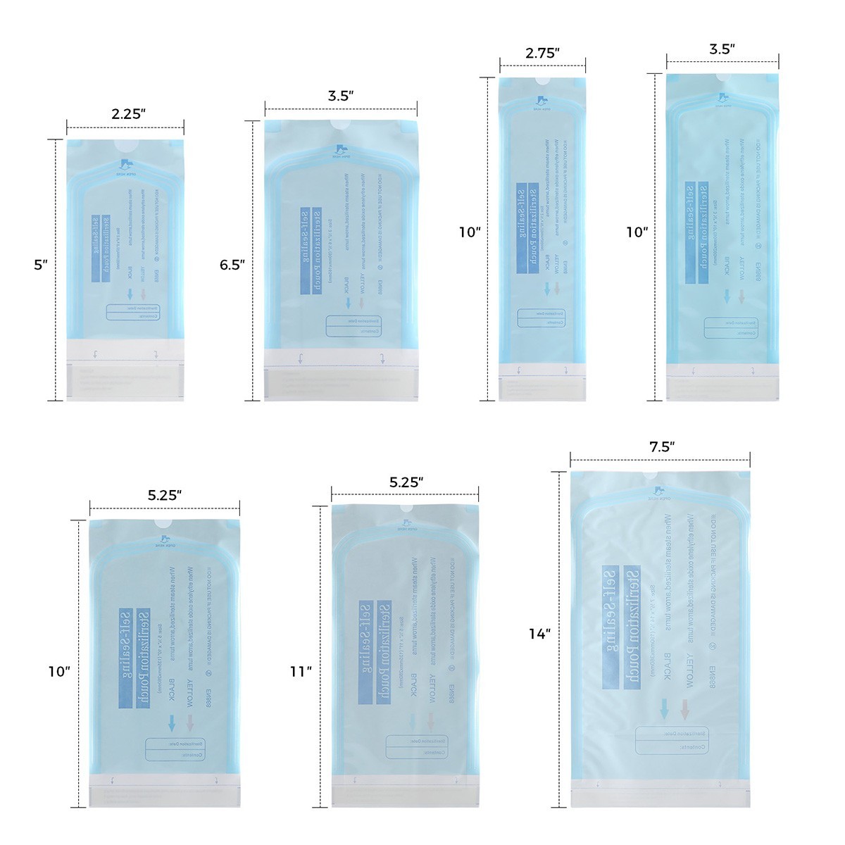 Self Sterilization Pouches Pouch Autoclave, Sterilizer Bags Dental Tattoo Nail