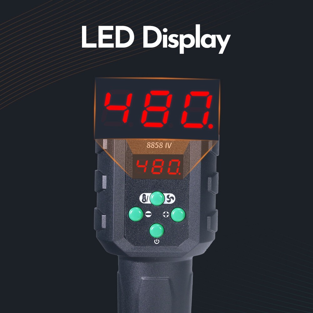 700W Hot Air Gun Digital Portable Heat Gun Nozzle Soldering Station+Heating Core