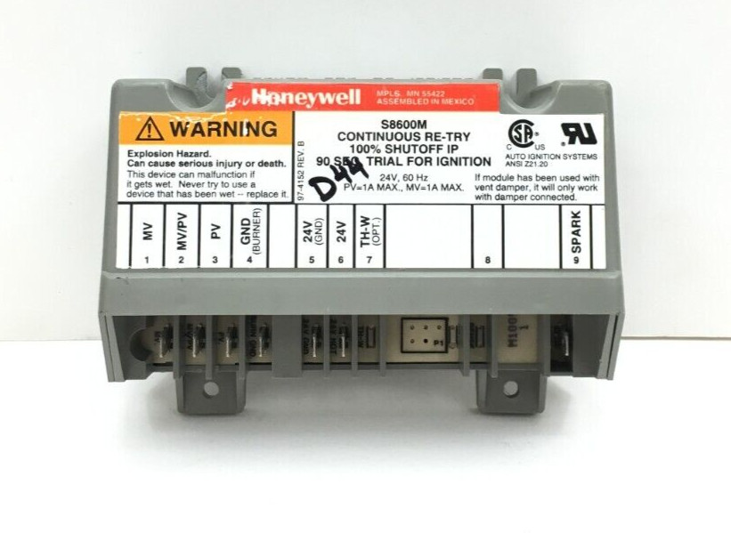 Honeywell S8600M1005 Furnace Ignition Control Module S8600M #D44