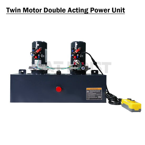 12V Hydraulic Pump Double Acting Twin Motor 4KW –12 Volt Electric Hydraulic Pump