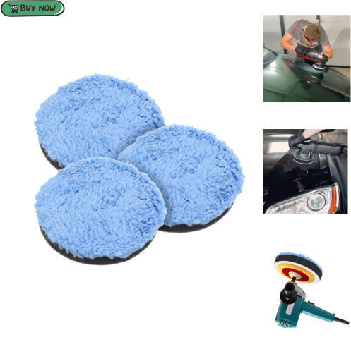 3 Pcs Polishing Pads, Buffing Pads, Microfiber Polishing pad for Car Compounding