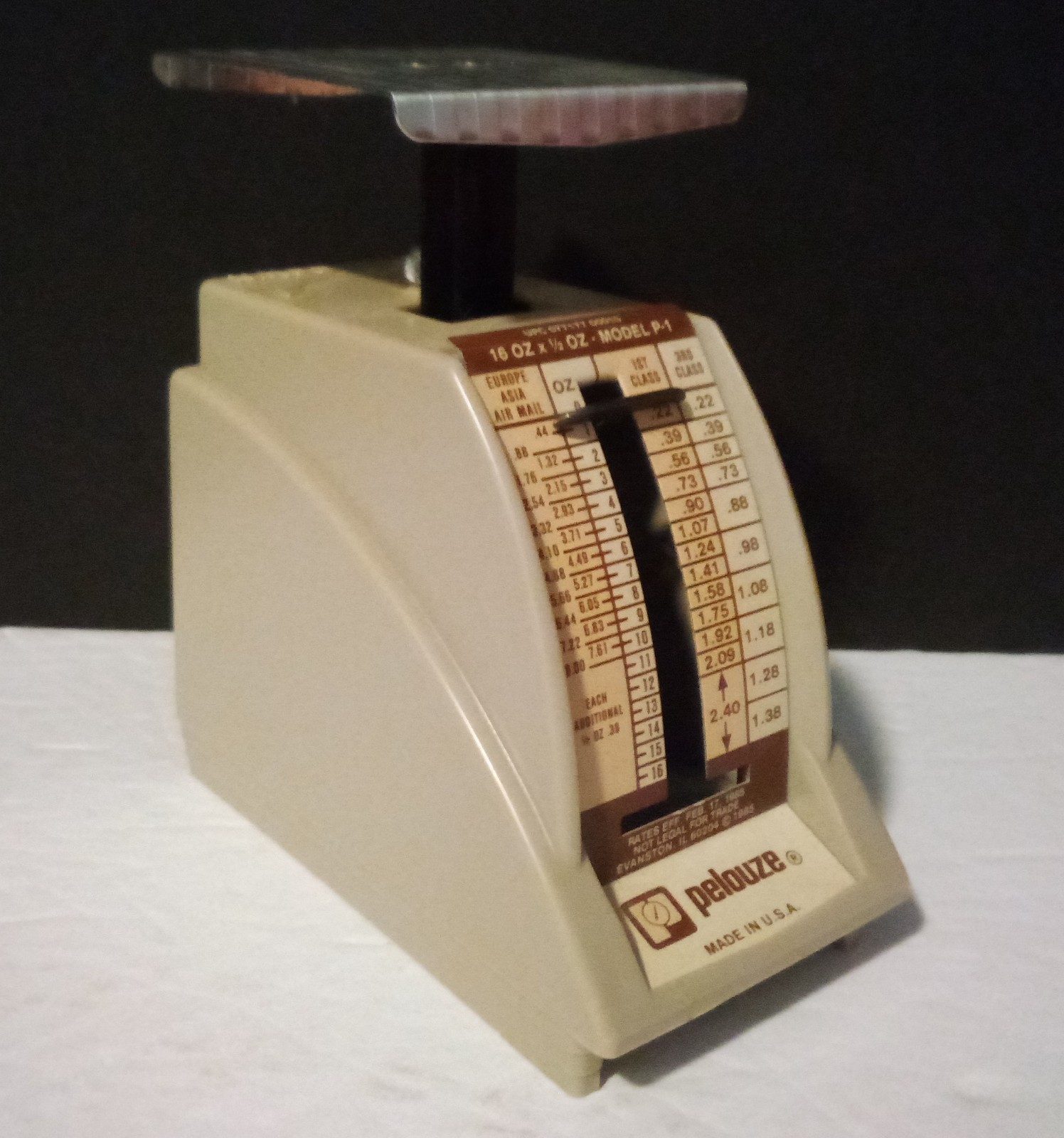 U.S. Postal Scale Model P-1 1985 1lb Capacity With Box Pelouze Scale Co.®