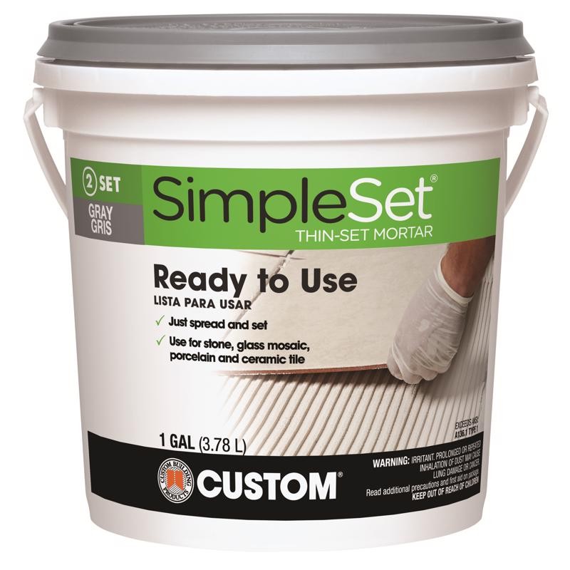 Custom Building Products CTTSG1-2 SimpleSet Indoor Gray Thin-Set Mortar 1 gal.