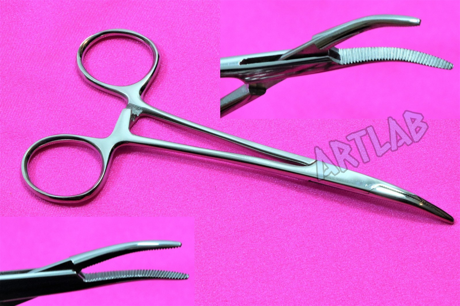 6 PC MOSQUITO HEMOSTAT FORCEPS 5.5″ CURVED STAINLESS STEEL SURGICAL MEDICAL