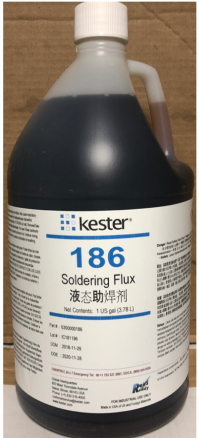 100ml / 3.38oz KESTER 186 NO CLEAN LIQUID ROSIN FLUX NEEDLE TIP BOTTLES