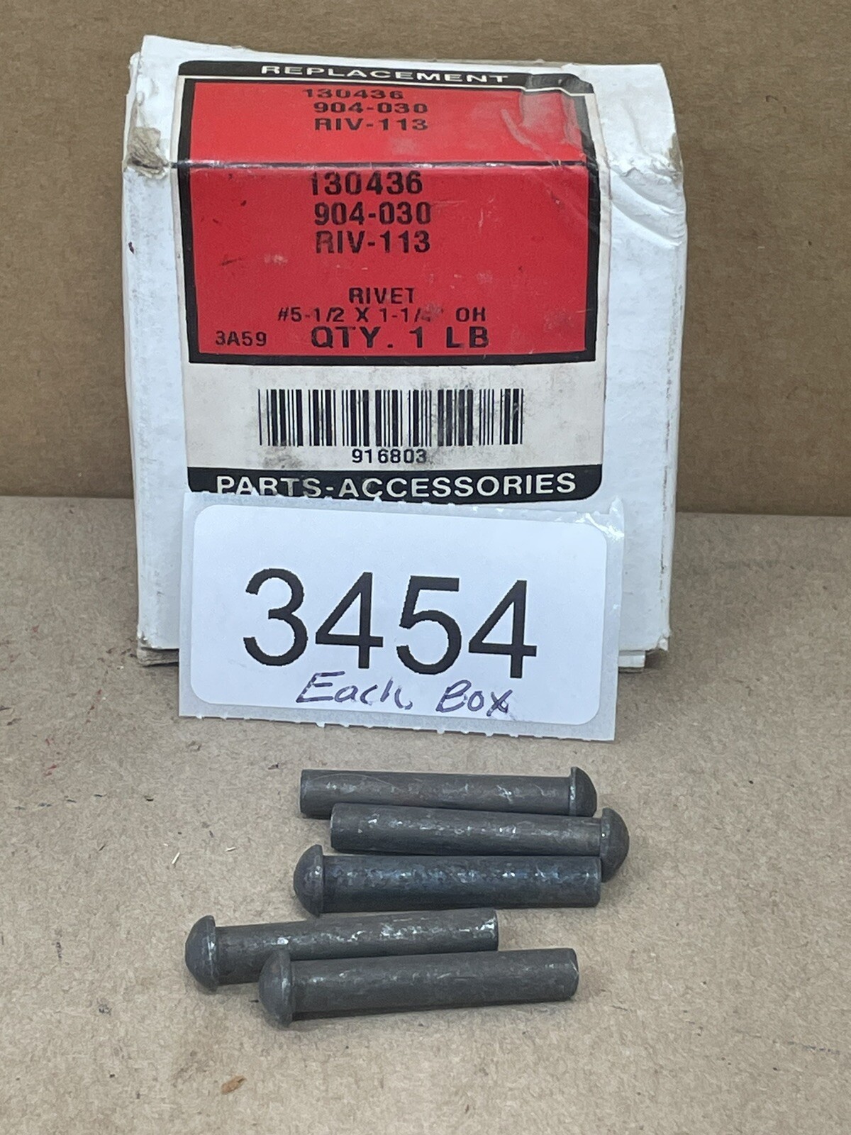 New Holland FORD ~ 130436 Button Rivet ~ 1 lb Box ~ Approximate 65-70pcs ~