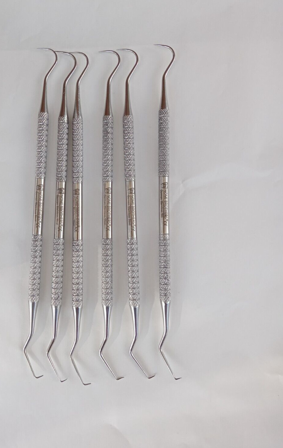 10 Pcs Dental Probe #5 Explorer Double Ended Denture Instruments German Grade