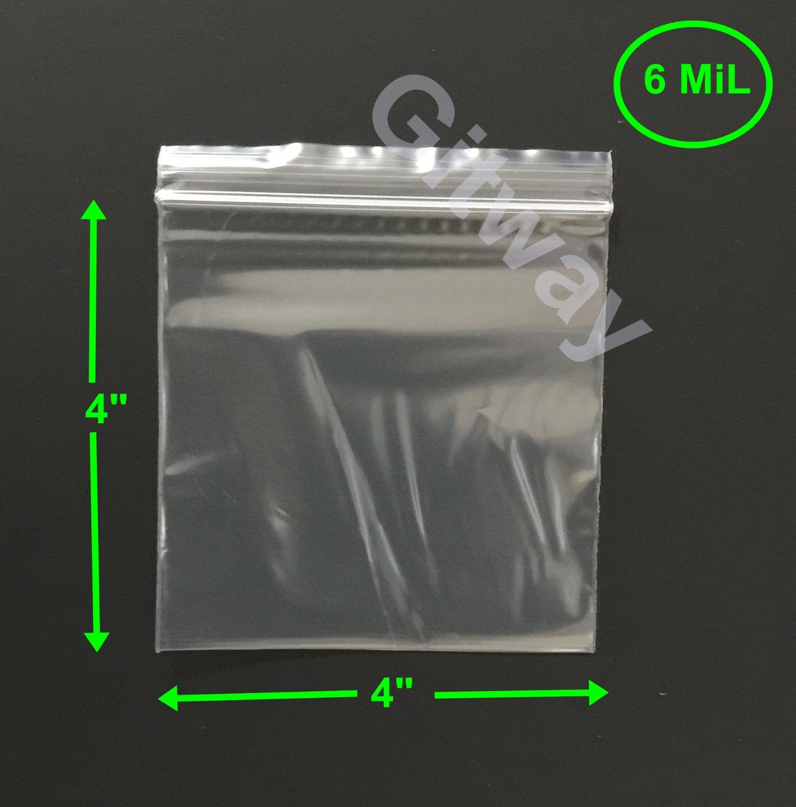 4″ x 4″ Heavy Duty 6 MIL Resealable Zip Top Lock 4×4″ 6 ML Clear Plastic Bags