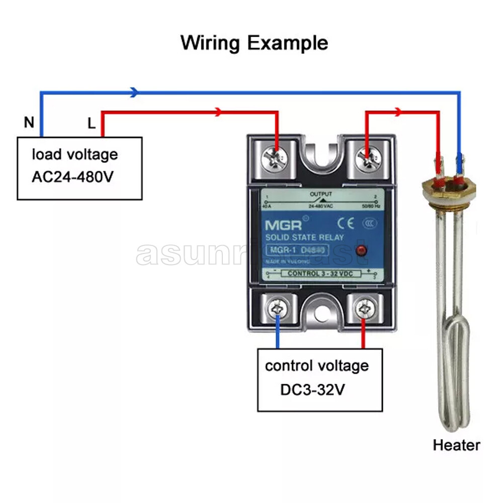 SSR DC to AC Solid State Relay DC3-32V in Control AC24-480V out 10A-150A MGR-1