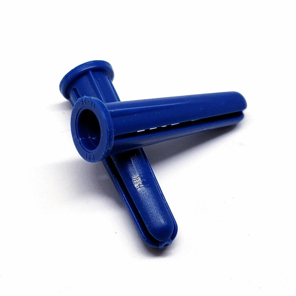 Conical Plastic Anchors Blue 3/4″, 7/8″, 1″ and 1-3/8″, Made In USA