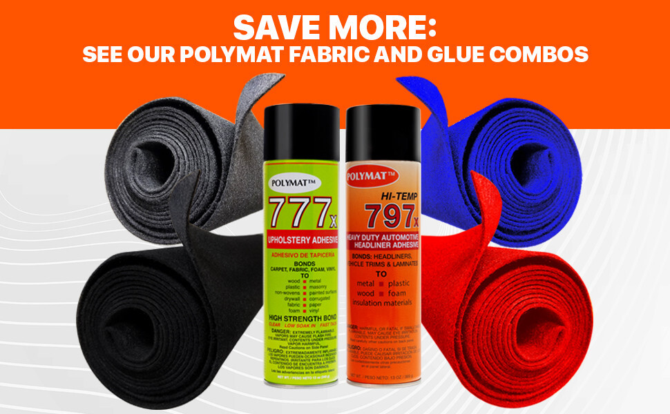 12 12oz Cans OF Glue Polymat 777 Industrial Spray Adhesive for MARINE UPHOLSTERY