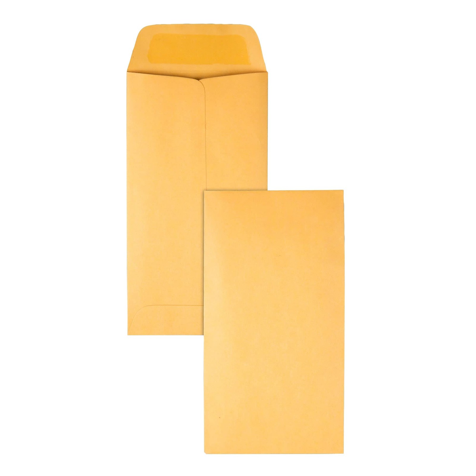 100 Count #7 Coin & Small Parts Envelopes Gummed Brown Kraft Paper 3.5″ x 6.5″