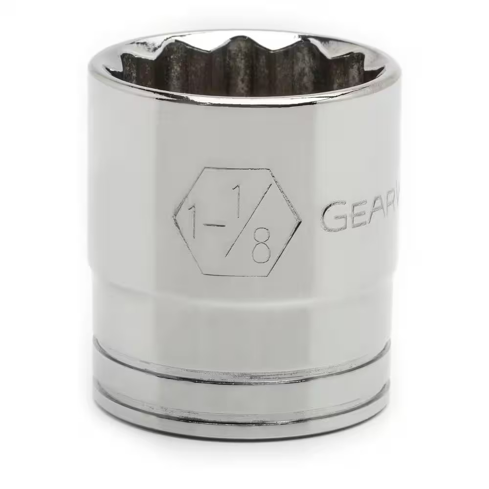 1/2 In. Drive SAE 1-1/8 In. 12-Point Standard Socket