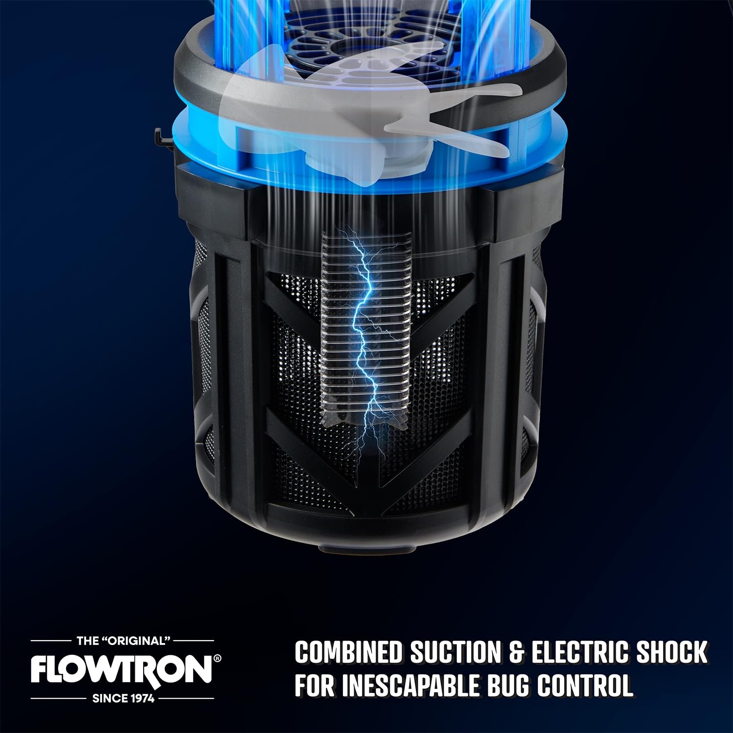 Flowtron Indoor Outdoor Bug Trap Zapper Electric Insect Killer Uv Light Fan 800