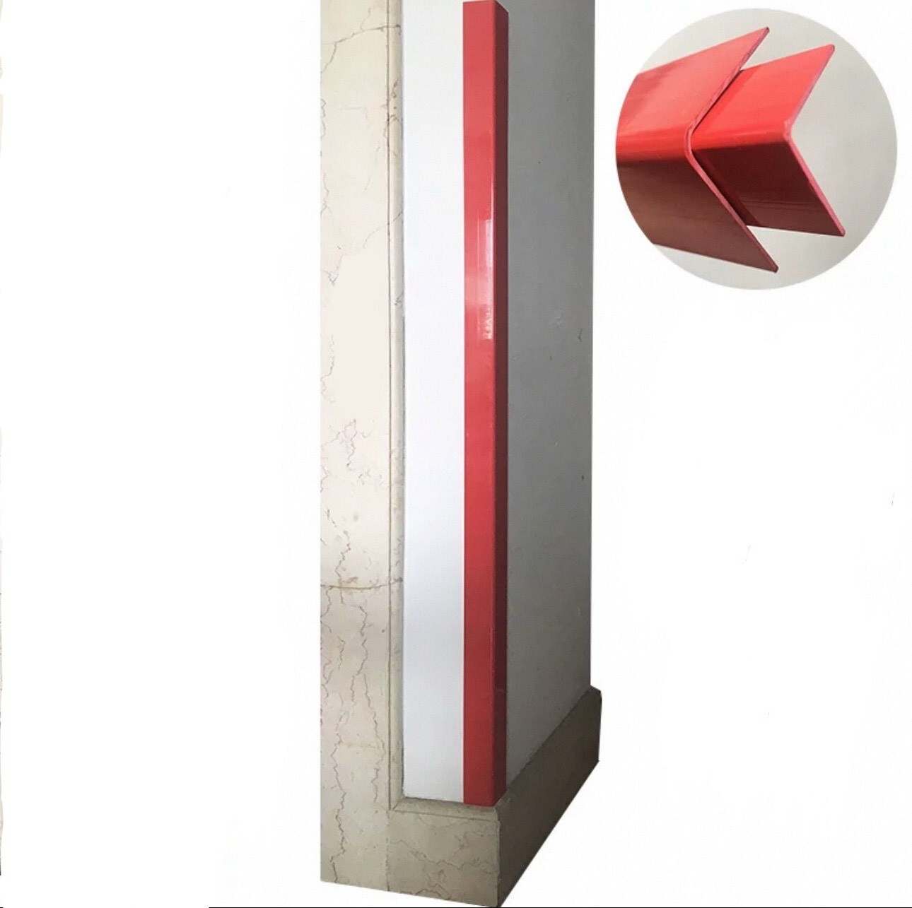 PVC Plastic Corner Protector 90 Degree Angle Edge Guard for Wall Stairs 47 in