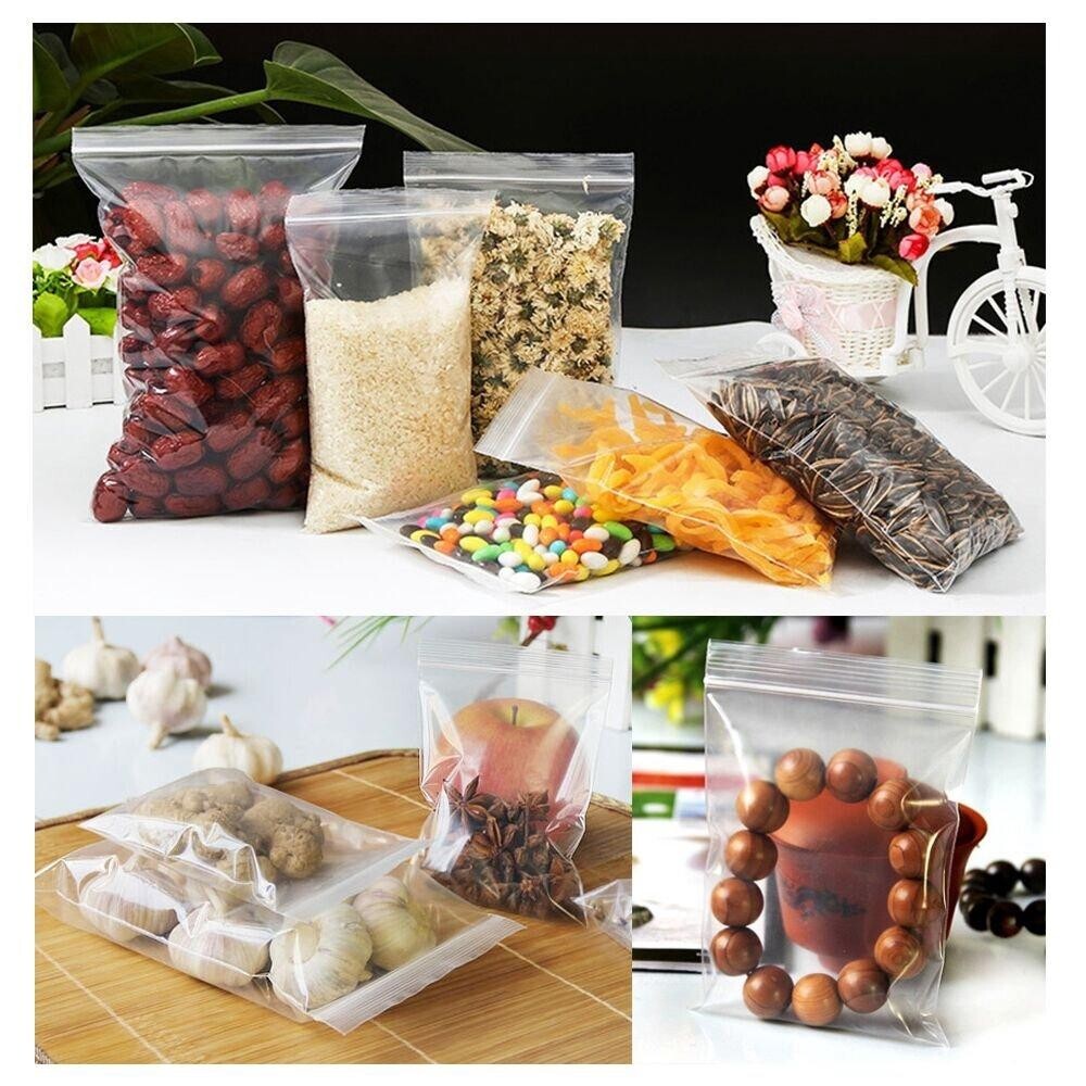 Grip Seal Bags Self Resealable Grip Poly Plastic Clear Zip Lock MIX 2 Mil 2ML