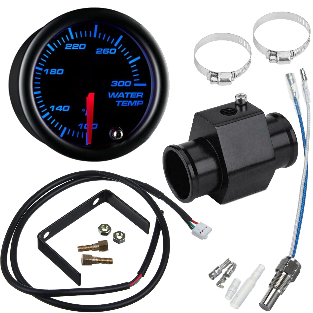 2″ INCH TEMPERATURE GAUGE RADIATOR HOSE FITTING WATER COOLANT TEMP SENDING UNIT