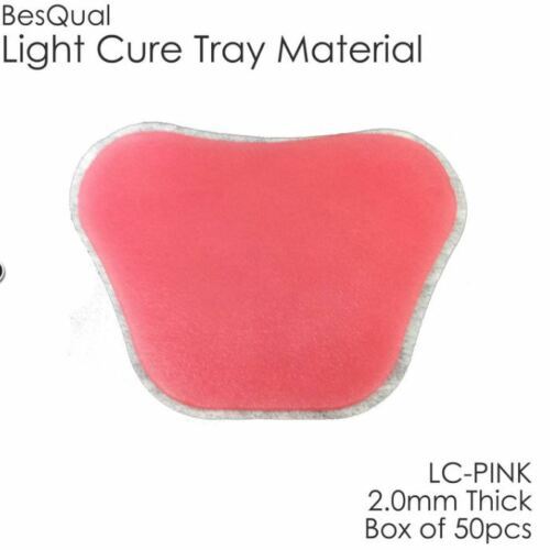 Dental Light Cure Custom Tray Material BQTray Pink 50 per box 2.0mm Thickness