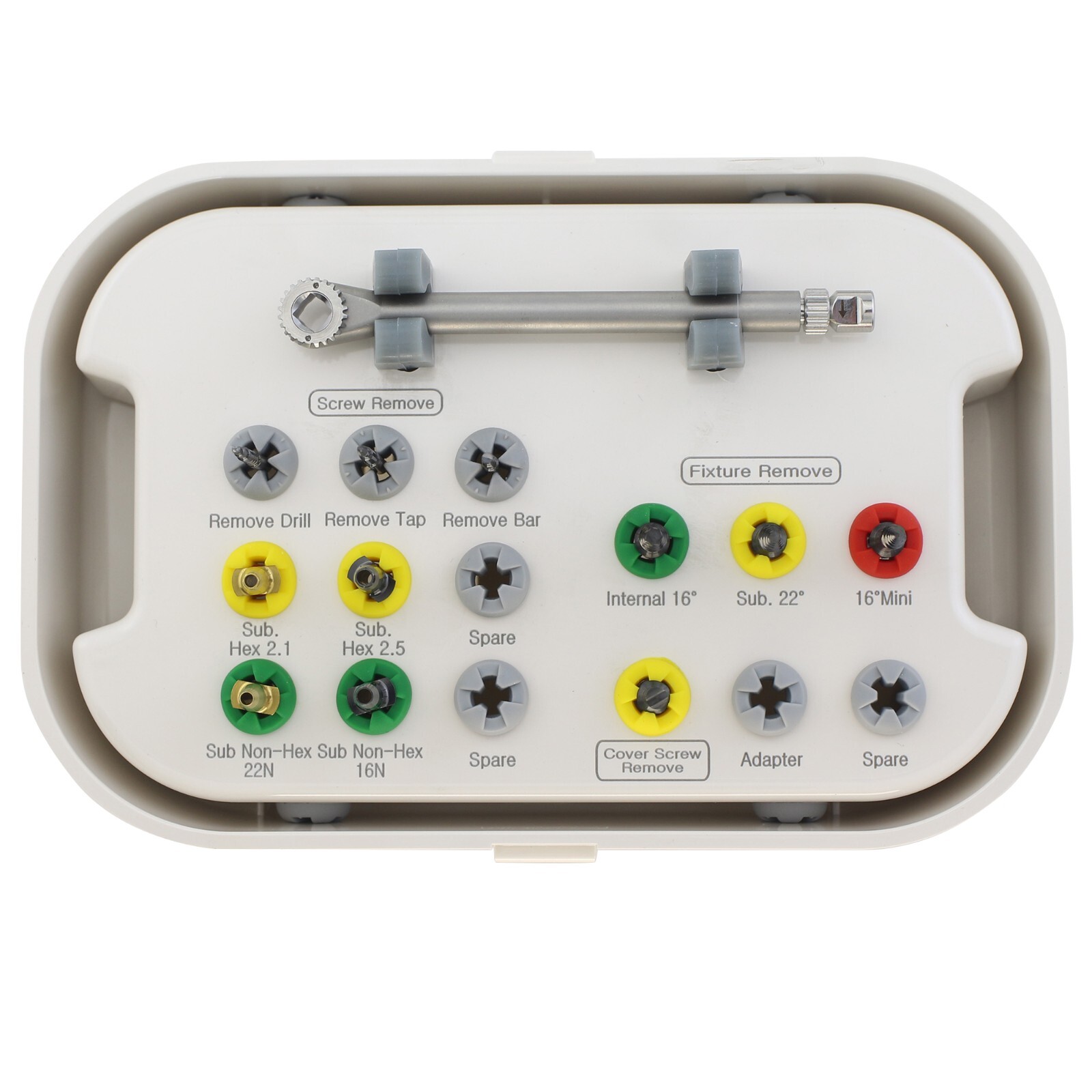 Implant Fixture & Fractured Screw Removal Kit Drill Bar Tap MCT FSRK-02 HeaNeam