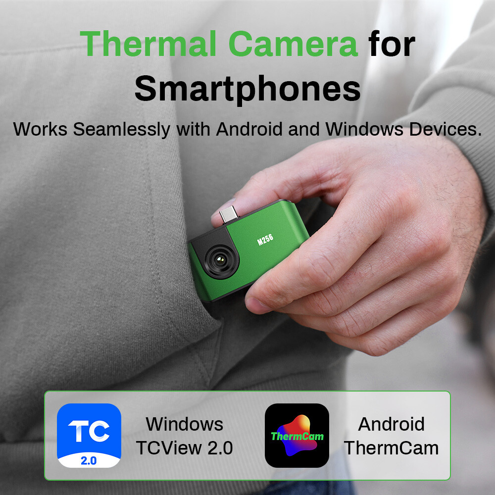 M256 Thermal Imaging Camera for Android Smartphones USB-C 256×192 IR Resolution