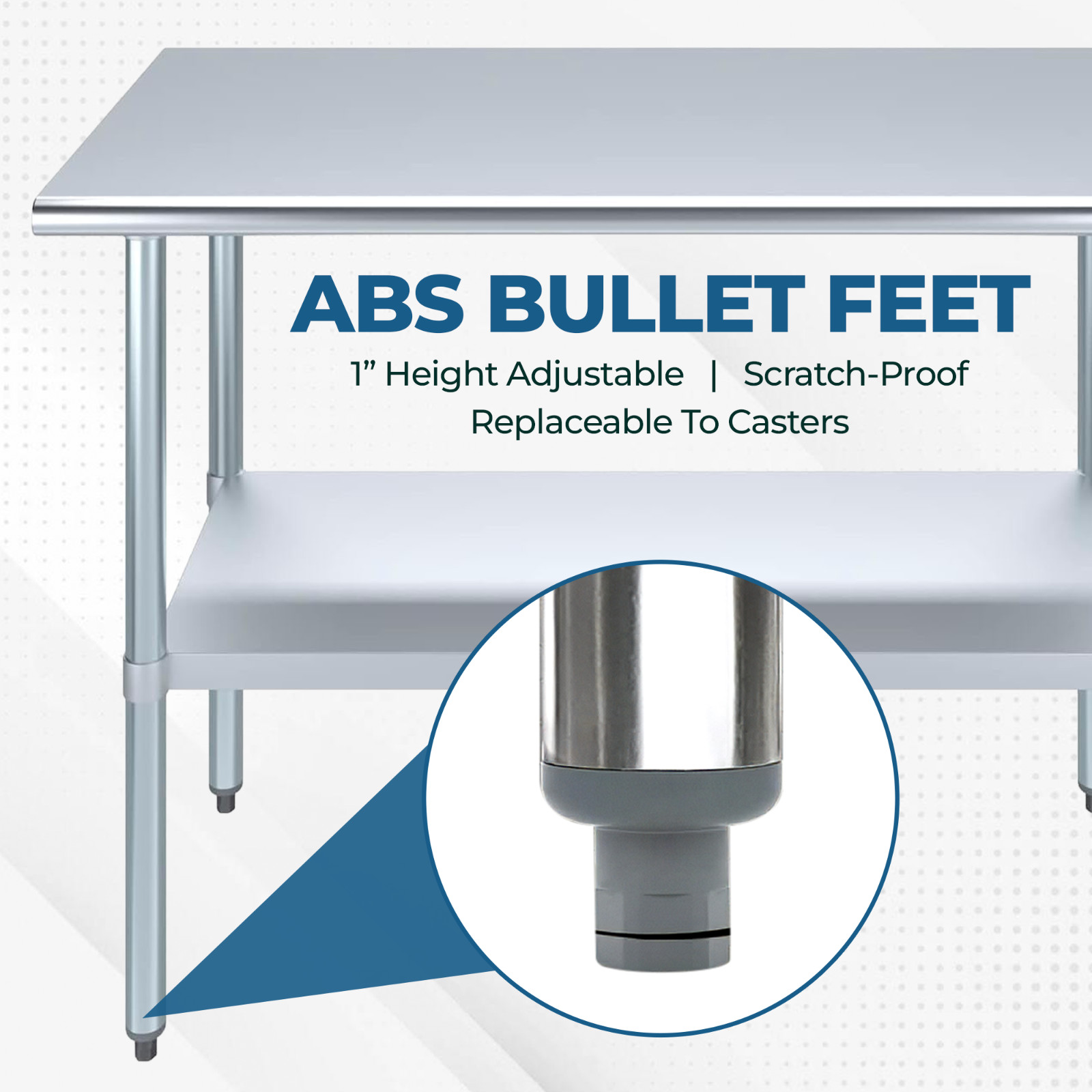 Stainless Steel Food Prep Work Table with Adjustable Undershelf 24”x60”