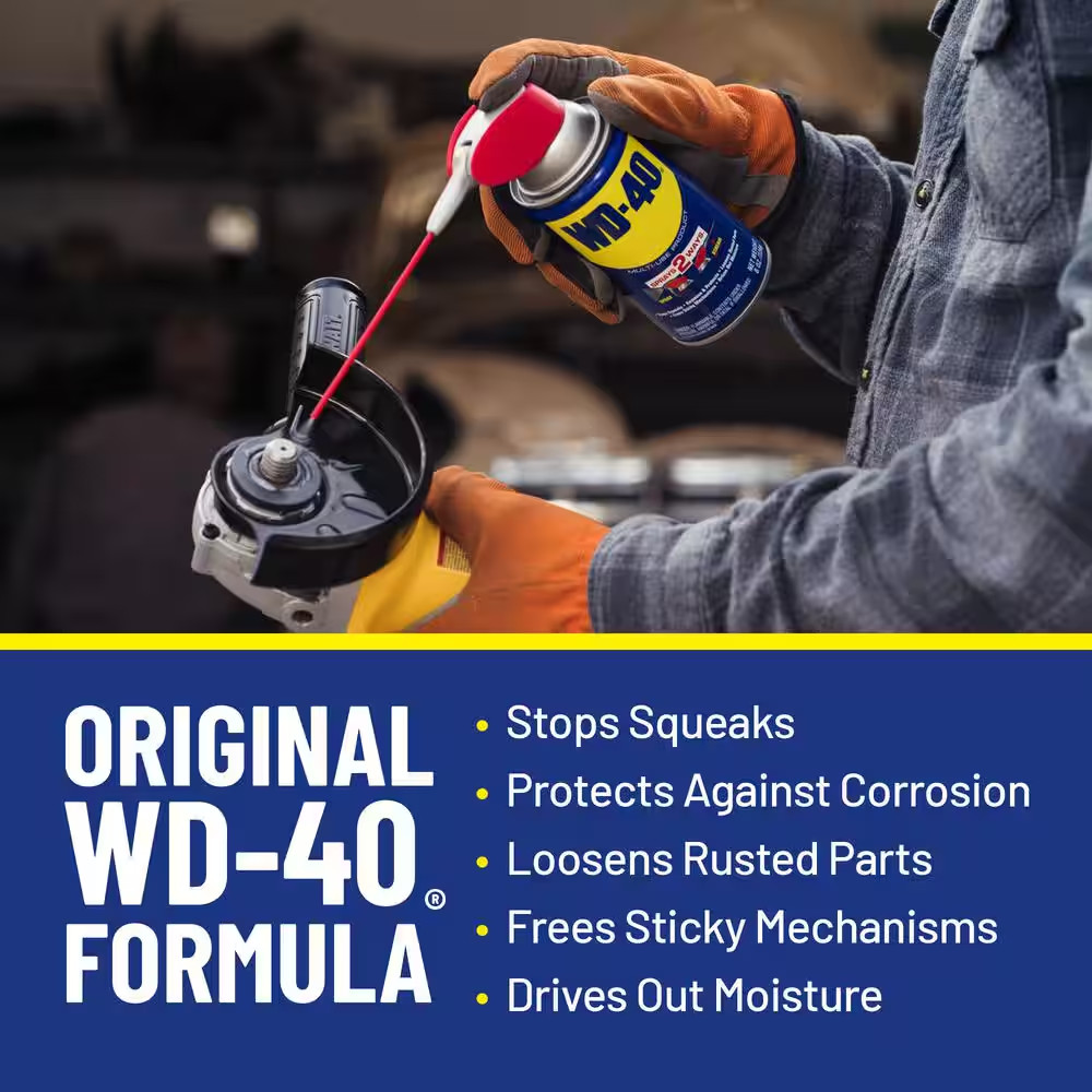 WD-40 Multi-Use Product with Smart Straw Sprays 2 Ways,12 OZ 12-Pack