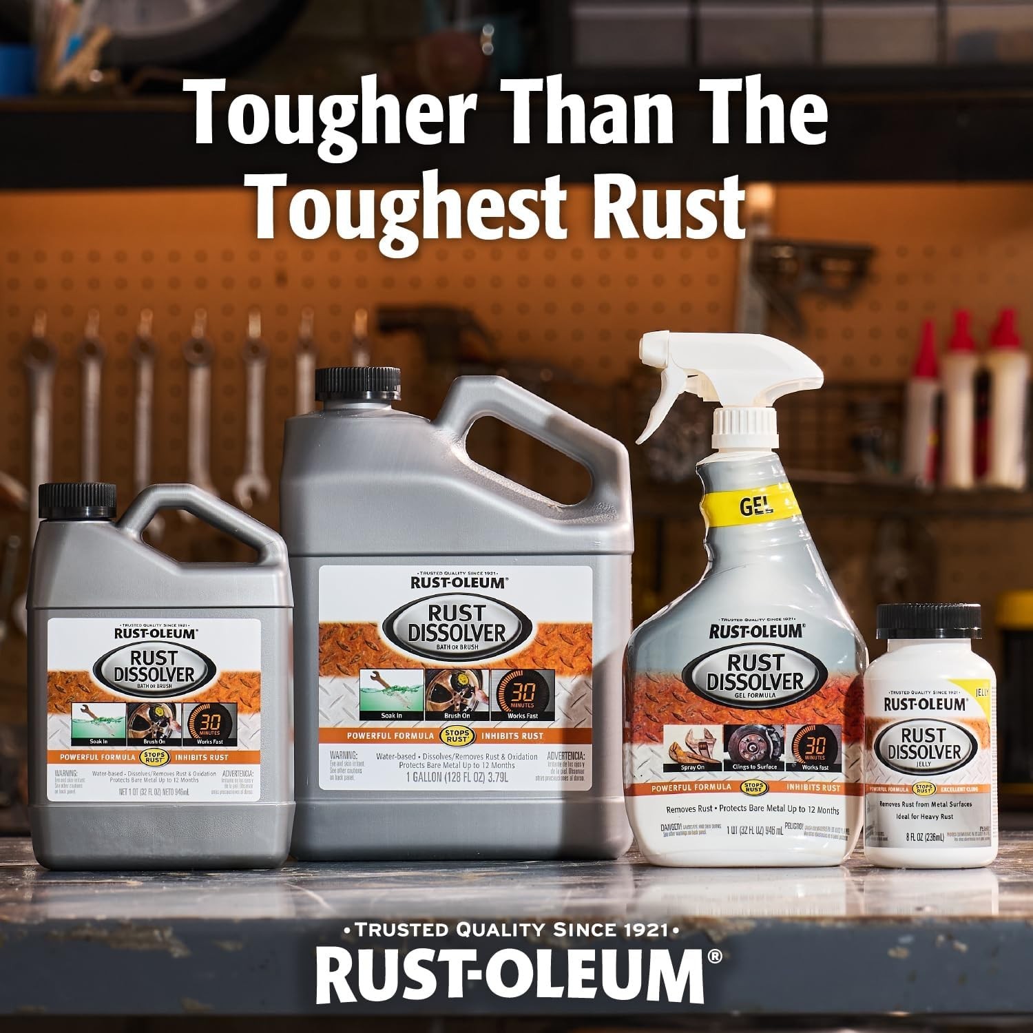 Rust-Oleum Rust Dissolver Trigger Spray Gel, Heavy-Duty Corrosion Remover, 32oz