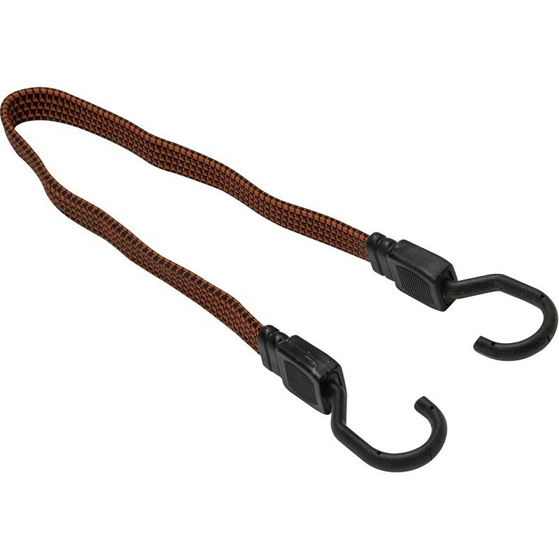 15″ Heavy Duty Flat Bungee Cord-Tie Down w/ Plastic Coded Hooks (1 to 48 Bungees