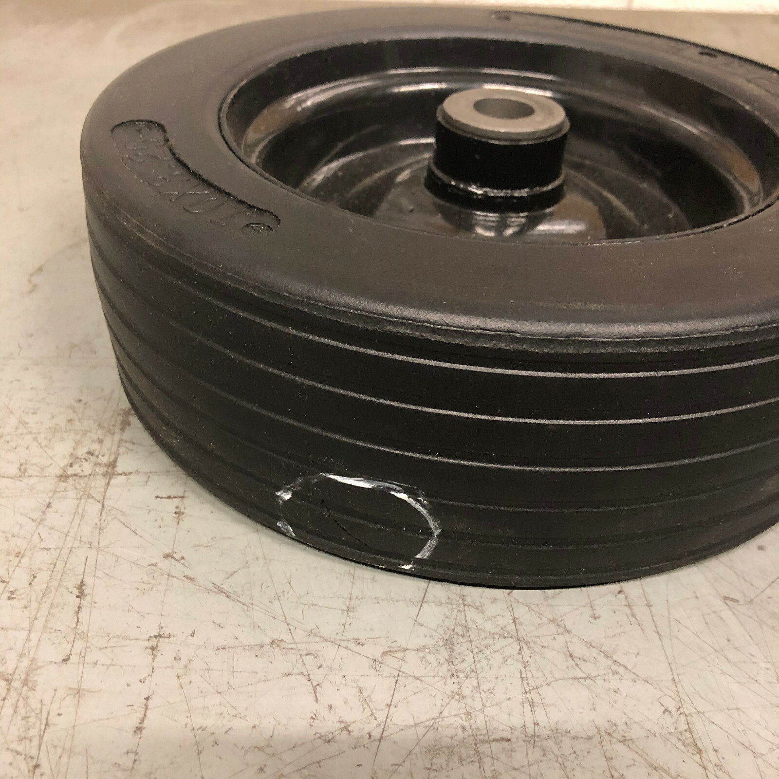 10″x3.25″ Solid Finish Mower Wheel with 3/4″ID $Discount Price with small defect