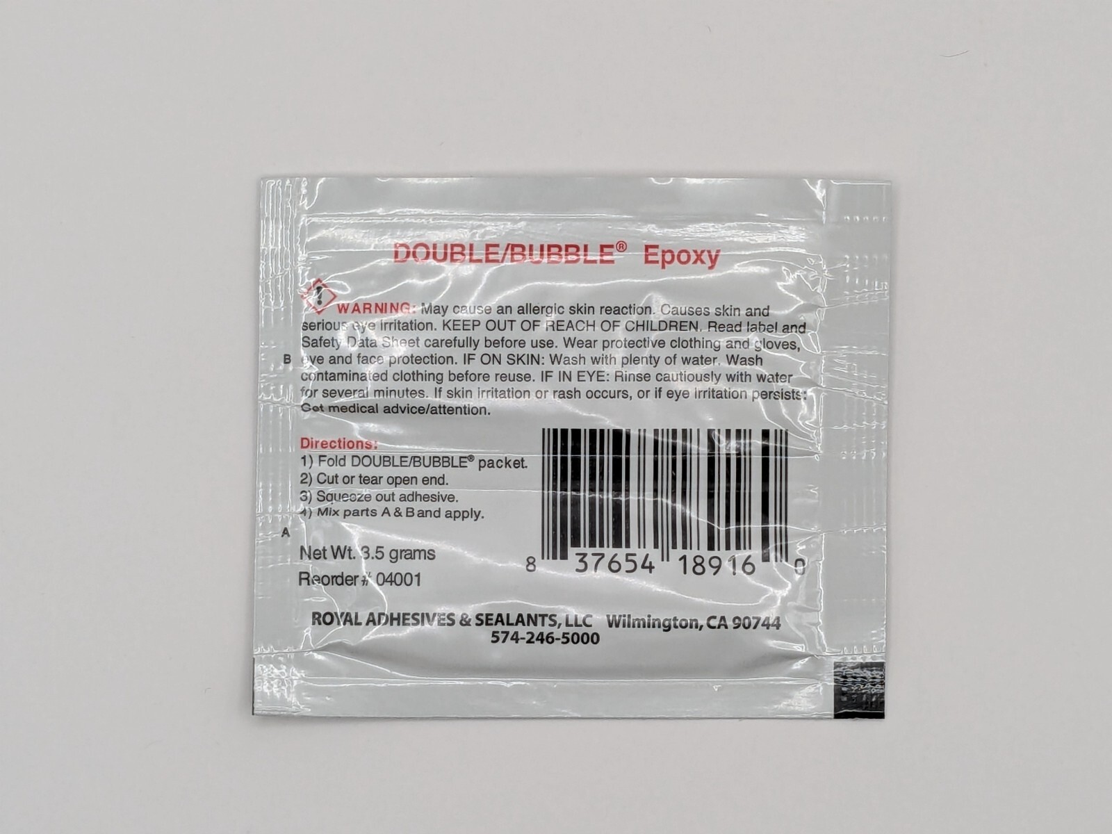 Hardman DOUBLE BUBBLE RED Epoxy 5-Packs 3.5 Gram Per Pack – Exp 02/2027 (w/CoC)