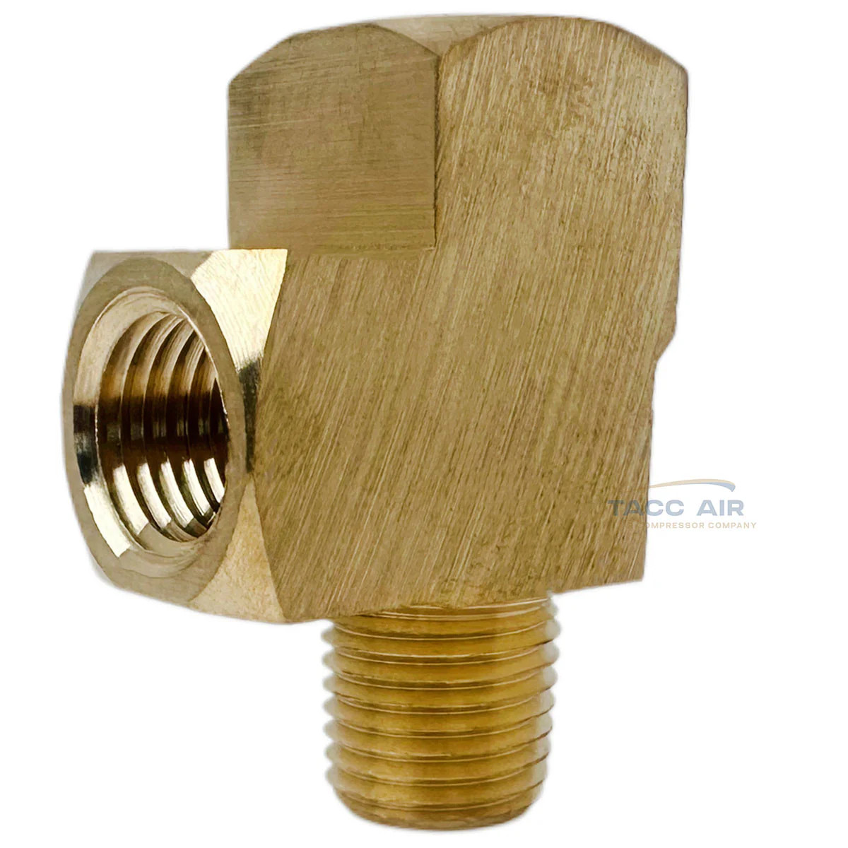 2 Pack 1/4″ NPT Solid Brass Branch Tee Fitting 3 Way W/ 2 Female & 1 Male Thread