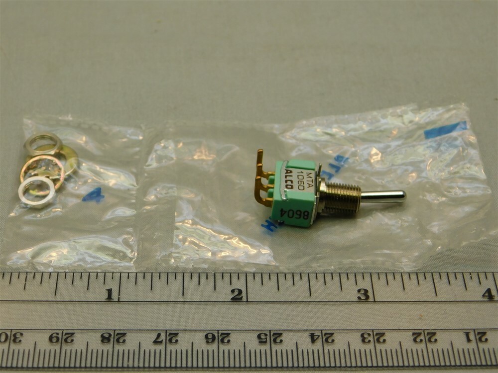 TE Connectivity ALCOSWITCH MTA106D-R/A SPDT ON-NONE-ON Miniature Toggle Switch