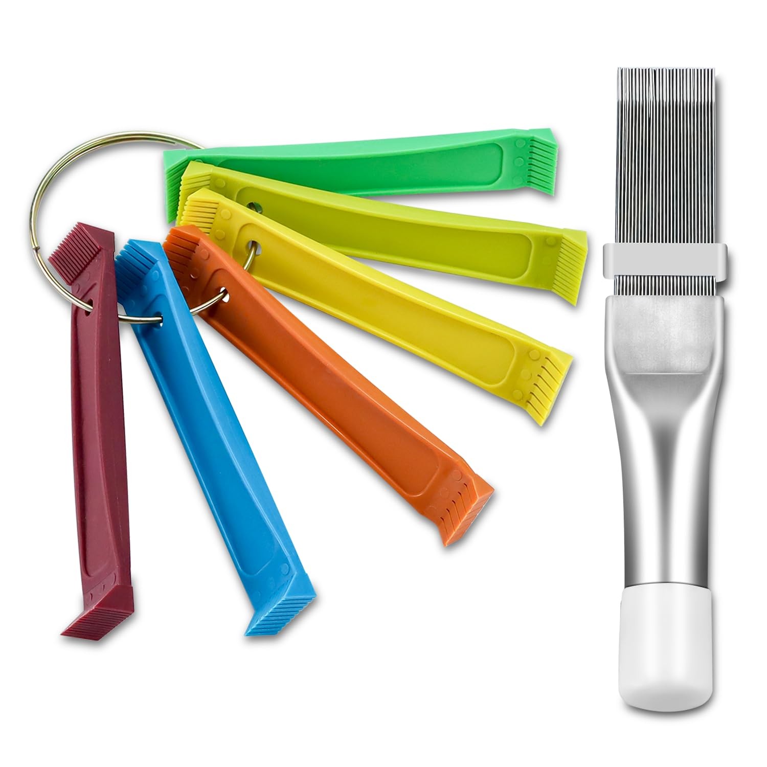 Air Conditioner Condenser Fin Comb Cleaning Tool Kit FCR6 Stainless Brush Set